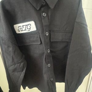 HONOR THE GIFT Black Button-Up Shirt with HTG Patch